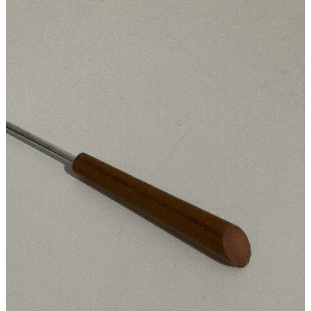 NOS Fondue Forks Teak Wood Handles Stainless Steel 2 Sets Vintage‎ MCM